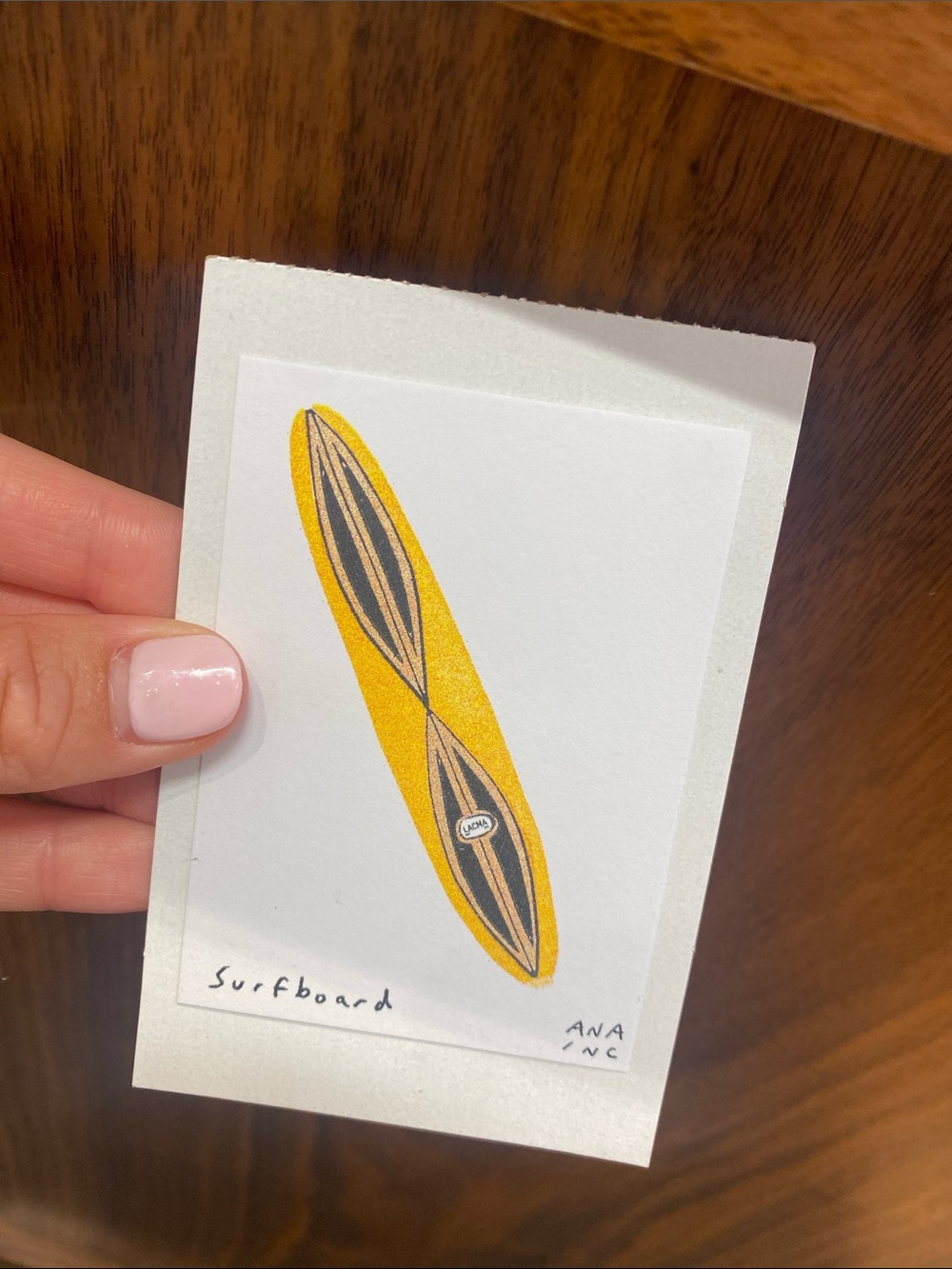 Anastasia INCIARDI Mini print - surfboard from Los Angeles, Ca